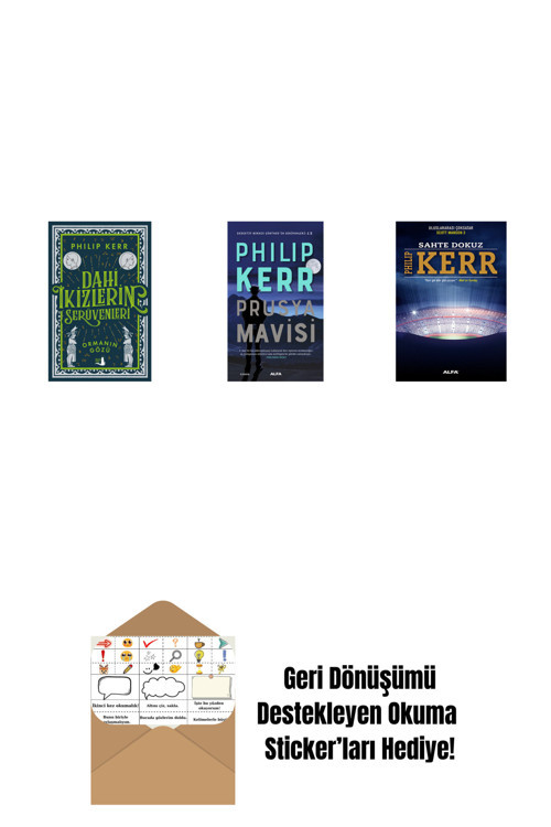 Alfa Yayıncılık Dahi İkizlerin Serüvenleri - Ormanın Gözü + Prusya Mavisi + Sahte Dokuz + Okuma Sticker'Ları