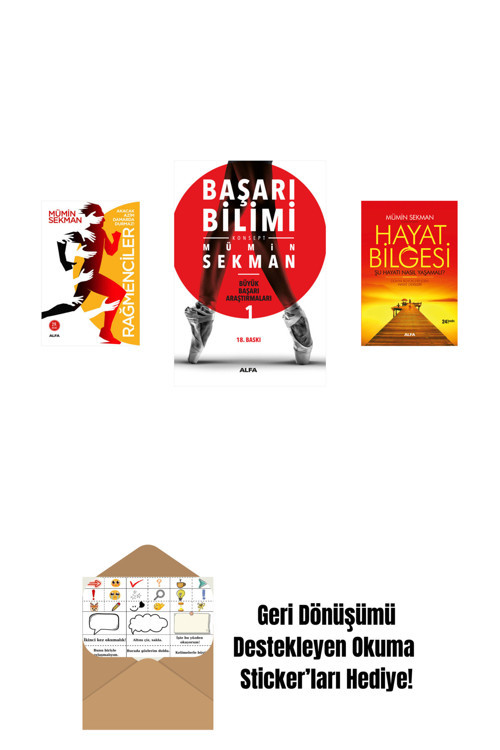 Alfa Yayıncılık Rağmenciler - Akacak Azim Damarda Durmaz! + Başarı Bilimi + Hayat Bilgesi + Okuma Sticker'Ları