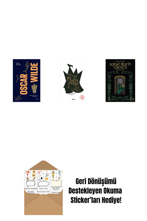 Alfa Yayıncılık Oscar Wilde - Toplu Öyküler (Ciltli) + Mutlu Prens + Dorian Gray'İn Portresi + Okuma Sticker'Ları