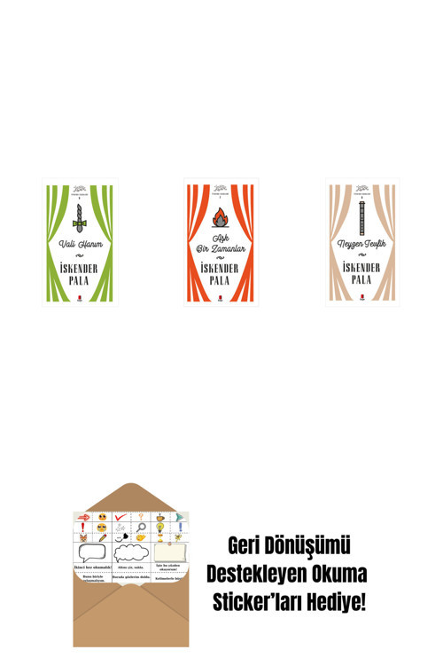 Alfa Yayıncılık Vali Hanım (Ciltli) + Aşk Bir Zamanlar (Ciltli) + Neyzen Tevfik (Ciltli) + Okuma Sticker'Ları