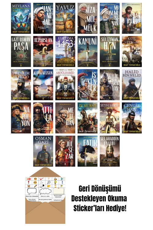Timaş Yayınları Okay Tiryakioğlu 28 Kitap Seti + Okuma Sticker'Ları