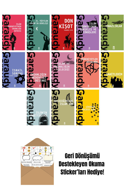 Timaş Yayınları Roger Garaudy 13 Kitap Seti + Okuma Sticker'Ları