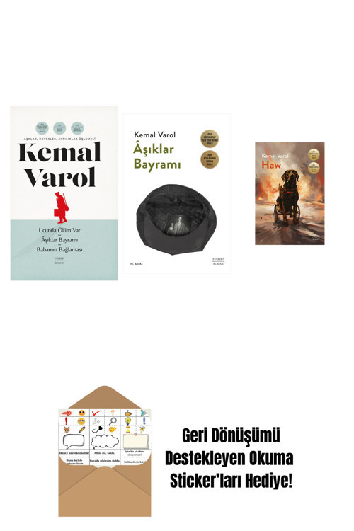 Everest Yayınları Aşklar, Hevesler, Ayrılıklar Üçlemesi (Ciltli) + Âşıklar Bayramı + Haw + Okuma Sticker'Ları