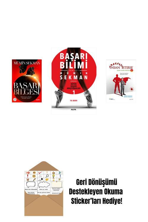 Alfa Yayıncılık Başarı Bilgesi + Başarı Bilimi + İnsan İsterse - Azmin Zaferi Öyküleri 5 + Okuma Sticker'Ları