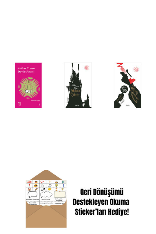 Alfa Yayıncılık Everest Açıkhava 37 - Parazit + Tekinsiz Öyküler + Sherlock Holmes'Un Dönüşü + Okuma Sticker'Ları