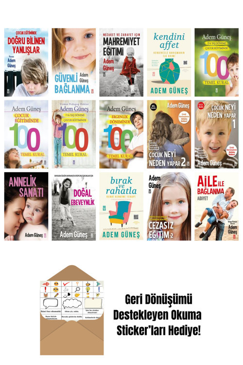 Timaş Yayınları Adem Güneş 15 Kitap Seti + Okuma Sticker'Ları