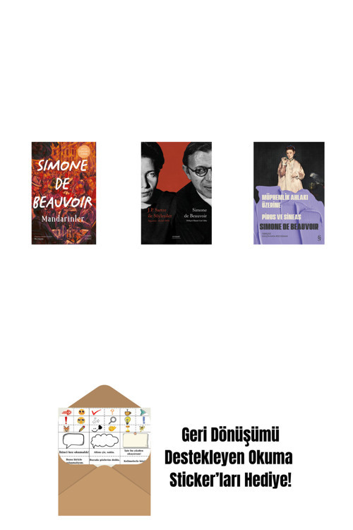 Alfa Yayıncılık Mandarinler (Ciltli) + J. P. Sartre İle Söyleşiler + Konuk Kız + Okuma Sticker'Ları