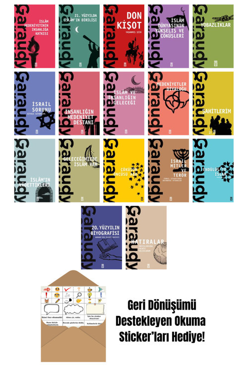 Timaş Yayınları Roger Garaudy 17 Kitap Seti + Okuma Sticker'Ları