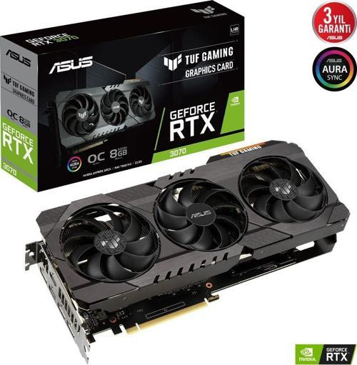 8GB TUF RTX3070-O8G-V2 GAMING GDDR6 256bit HDMI-DP PCIE 16X v4.0