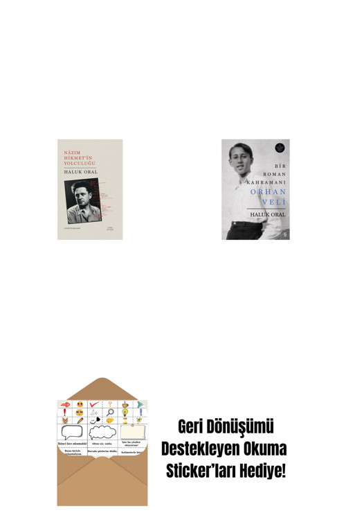 Everest Yayınları Nazım Hikmet'İn Yolculuğu (Ciltli) + Bir Roman Kahramanı Orhan Veli (Ciltli) + Okuma Sticker'Ları