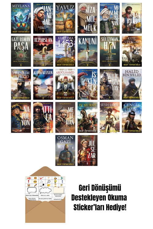 Timaş Yayınları Okay Tiryakioğlu 26 Kitap Seti + Okuma Sticker'Ları