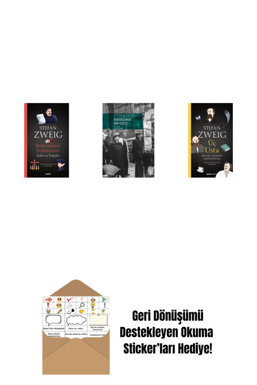 Alfa Yayıncılık Rotterdamlı Erasmus’Un Zaferi Ve Trajedisi + Masalımsı Bir Gece + Üç Usta + Okuma Sticker'Ları