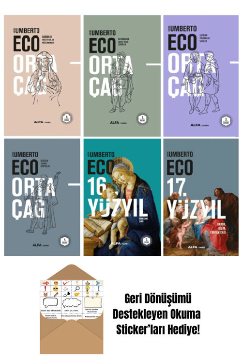 Alfa Yayıncılık Umberto Eco Ciltli 6 Kitap + Okuma Sticker'Ları