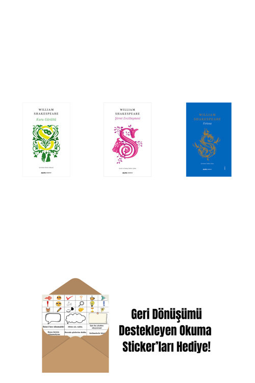 Alfa Yayıncılık Kuru Gürültü + Şirret Evcilleşmesi + Bir Yazdönümü Gecesi Rüyası (Ciltli) + Okuma Sticker'Ları