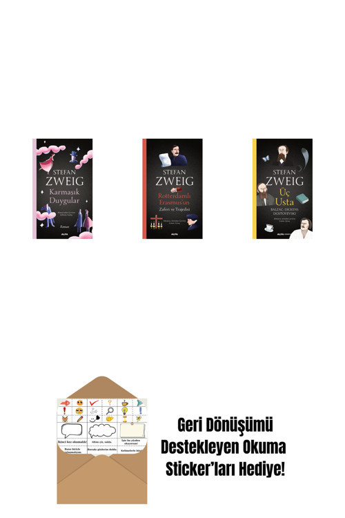 Alfa Yayıncılık Karmaşık Duygular + Rotterdamlı Erasmus’Un Zaferi Ve Trajedisi + Üç Usta + Okuma Sticker'Ları