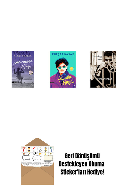 Everest Yayınları Başucumda Müzik (Midi Boy) + Aslında Hayal + Konuştuğumuz Gibi Uzaklara + Okuma Sticker'Ları