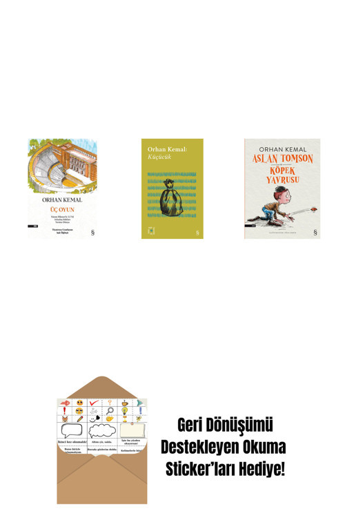 Everest Yayınları Üç Oyun + Everest Açıkhava 13 - Küçücük + Aslan Tomson - Köpek Yavrusu + Okuma Sticker'Ları