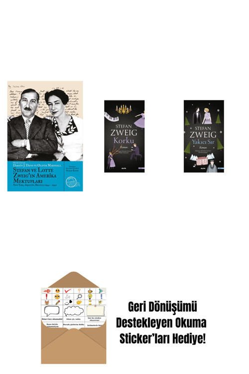 Alfa Yayıncılık Stefan Ve Lotte Zweig’In Amerika Mektupları + Korku + Yakıcı Sır + Okuma Sticker'Ları