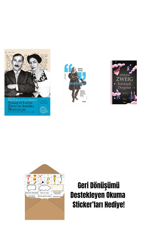 Alfa Yayıncılık Stefan Ve Lotte Zweig’In Amerika Mektupları + Montaigne + Karmaşık Duygular + Okuma Sticker'Ları
