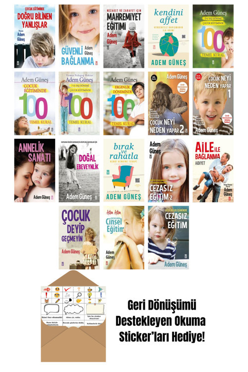 Timaş Yayınları Adem Güneş 18 Kitap Seti + Okuma Sticker'Ları