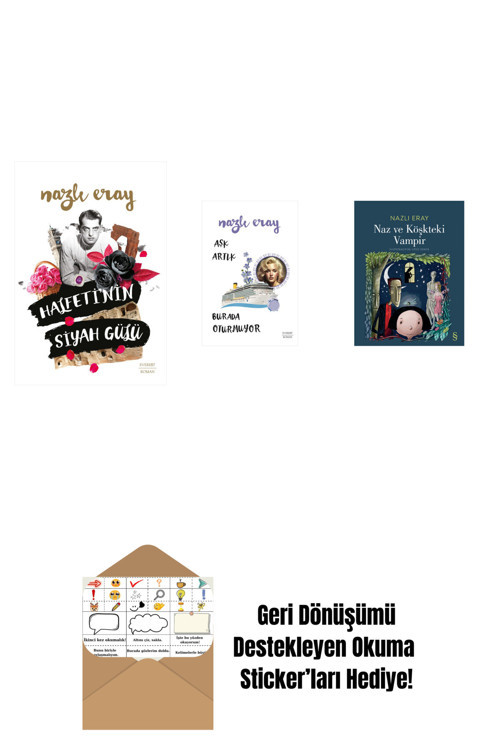 Everest Yayınları Halfeti’Nin Siyah Gülü + Aşk Artık Burada Oturmuyor + Naz Ve Köşkteki Vampir + Okuma Sticker'Ları