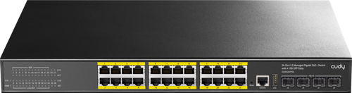 24port GS5024PS4-400W Gigabit 4X-10GbE SFP 400w Full PoE Yönetilebilir Switch