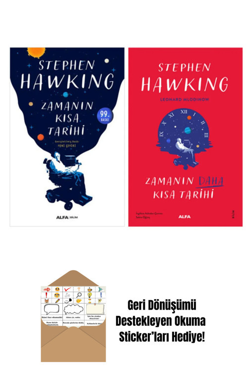 Alfa Yayıncılık Zamanın Kısa Tarihi - Zamanın Daha Kısa Tarihi 2 Kitap Set + Okuma Sticker'Ları