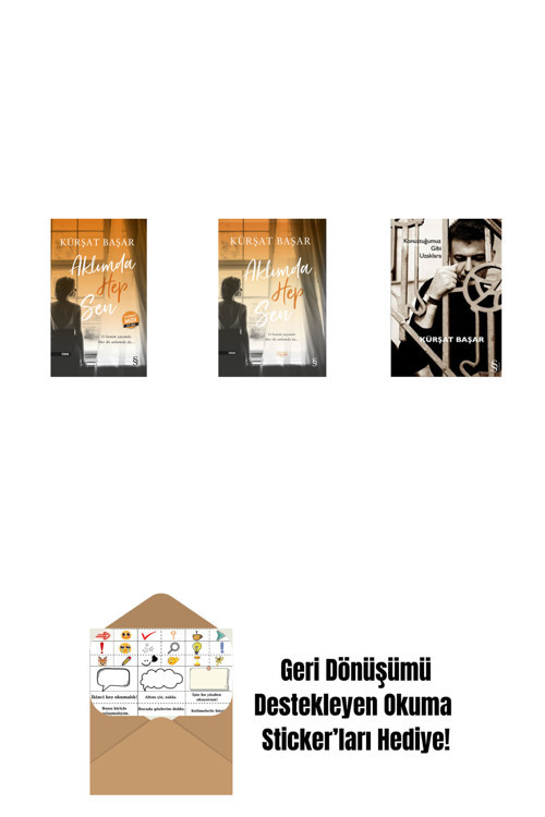 Everest Yayınları Aklımda Hep Sen (Midi Boy) + Aklımda Hep Sen + Konuştuğumuz Gibi Uzaklara + Okuma Sticker'Ları