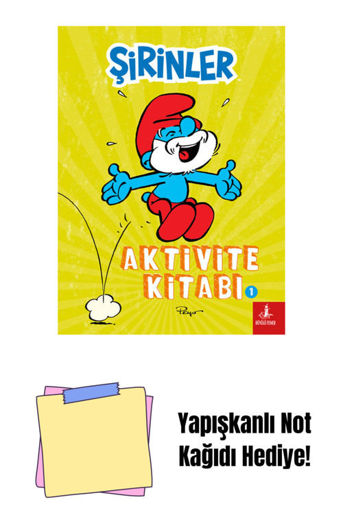 Büyülü Fener Şirinler - Aktivite Kitabı 1 + Yapışkanlı Not Kağıdı