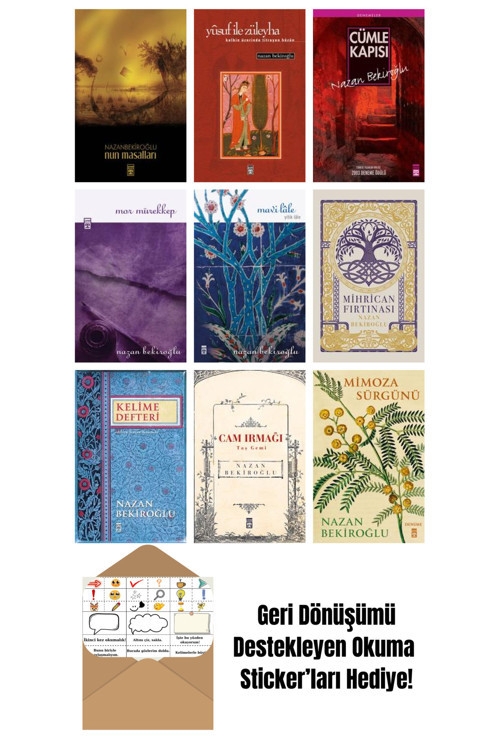Timaş Yayınları Nazan Bekiroğlu 9 Kitap Seti + Okuma Sticker'Ları