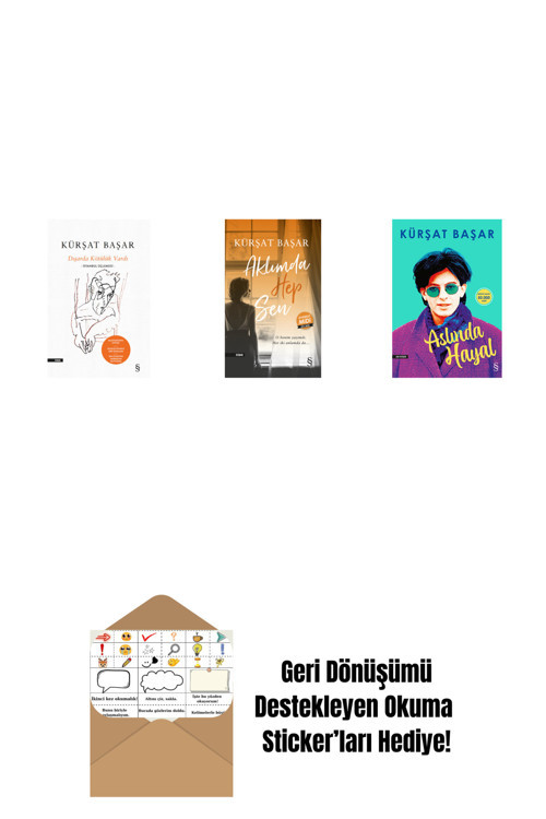 Everest Yayınları Dışarda Kötülük Vardı (Ciltli) + Aklımda Hep Sen (Midi Boy) + Aslında Hayal + Okuma Sticker'Ları
