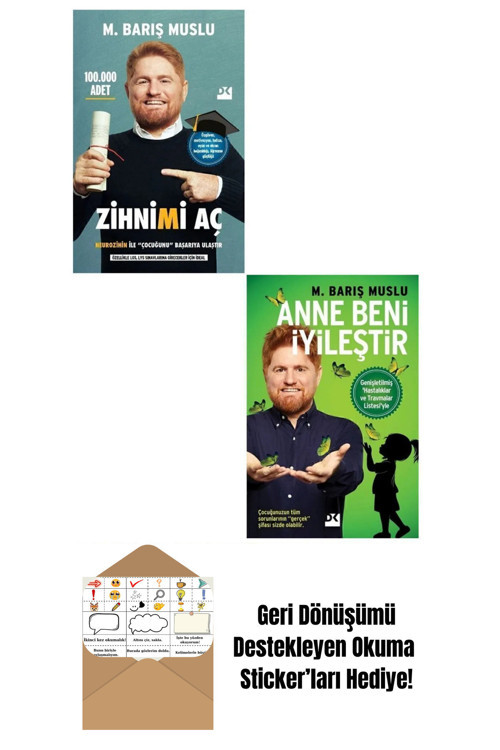 Doğan Egmont Yayıncılık Barış Muslu 2 Kitap Set - Zihnimi Aç + Anne Beni İyileştir + Okuma Sticker'Ları