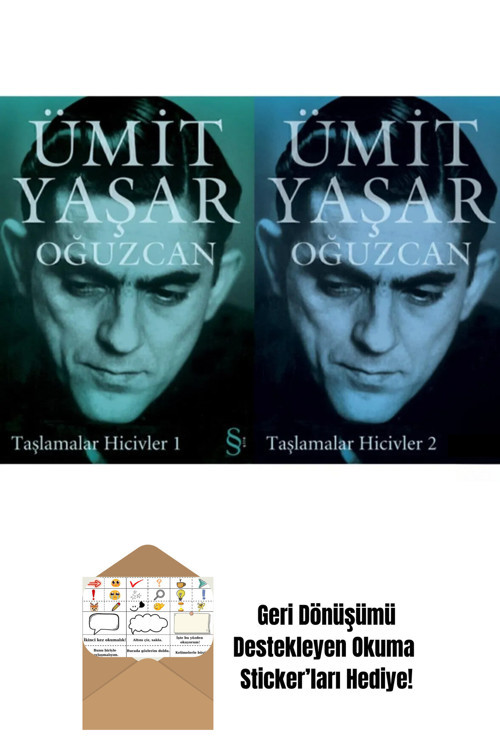 Everest Yayınları Ümit Yaşar Oğuzcan 2 Kitap Set Taşlamalar Hicivler 1 -2 Şiir Kitapları + Okuma Sticker'Ları