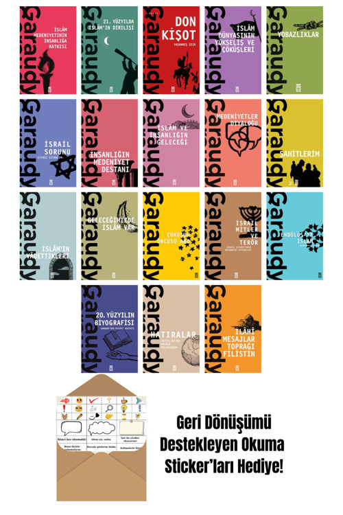 Timaş Yayınları Roger Garaudy 18 Kitap Seti + Okuma Sticker'Ları