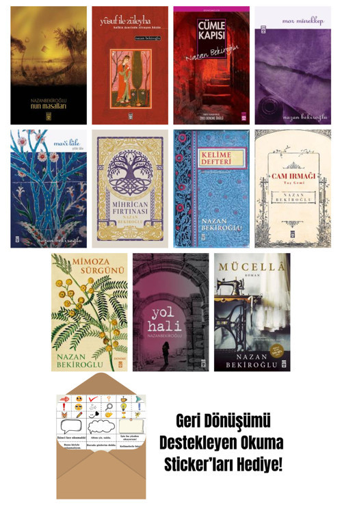Timaş Yayınları Nazan Bekiroğlu 11 Kitap Seti + Okuma Sticker'Ları