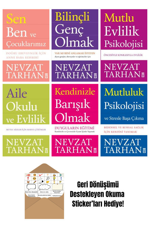 Timaş Yayınları Nevzat Tarhan 6 Kitap Seti + Okuma Sticker'Ları