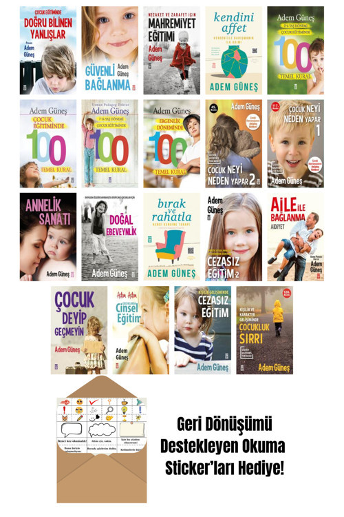 Timaş Yayınları Adem Güneş 19 Kitap Seti + Okuma Sticker'Ları