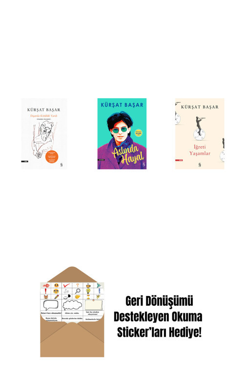 Everest Yayınları Dışarda Kötülük Vardı (Ciltli) + Aslında Hayal + İğreti Yaşamlar + Okuma Sticker'Ları