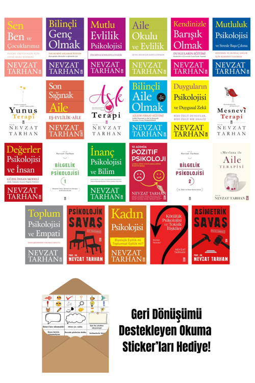 Timaş Yayınları Nevzat Tarhan 23 Kitap Seti + Okuma Sticker'Ları