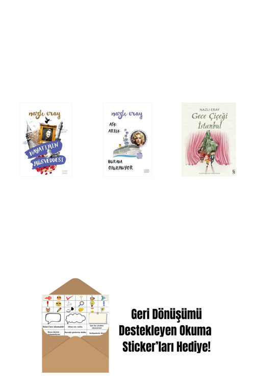 Everest Yayınları Hayatımın Müsveddesi + Aşk Artık Burada Oturmuyor + Gece Çiçeği İstanbul + Okuma Sticker'Ları