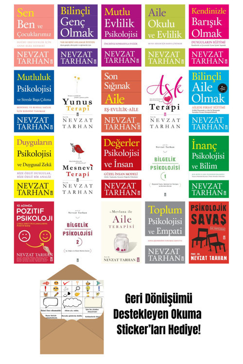 Timaş Yayınları Nevzat Tarhan 20 Kitap Seti + Okuma Sticker'Ları