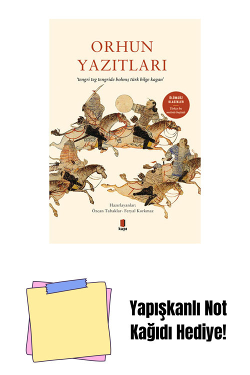 Kapı Yayınları Orhun Yazıtları + Yapışkanlı Not Kağıdı