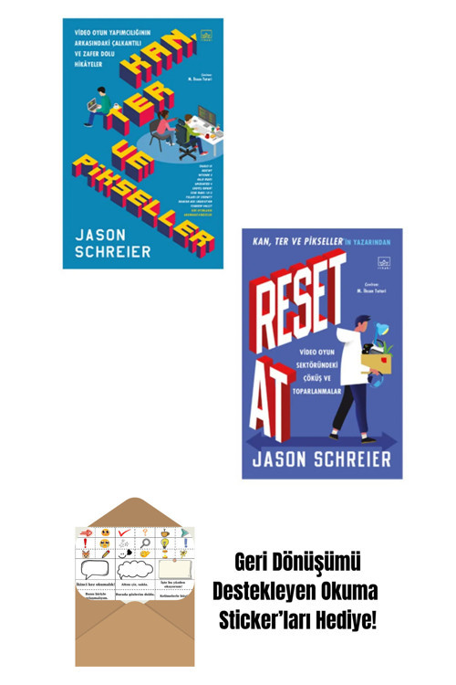 İthaki Yayınları Jason Schreier 2 Kitap Takım + Okuma Sticker'Ları