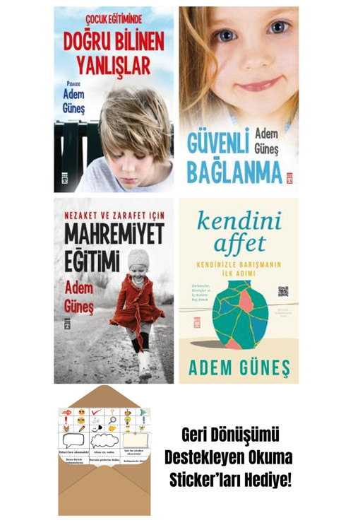 Timaş Yayınları Adem Güneş 4 Kitap Seti + Okuma Sticker'Ları