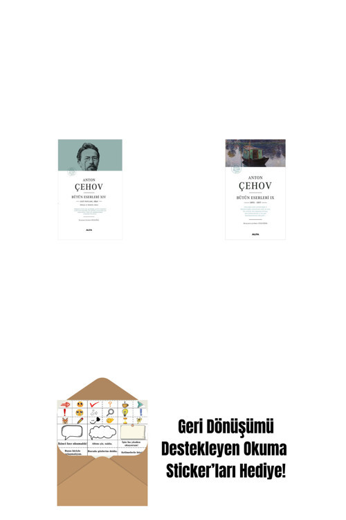 Alfa Yayıncılık Anton Çehov Bütün Eserleri 14 (Ciltli) + Anton Çehov Bütün Eserleri 9 + Okuma Sticker'Ları