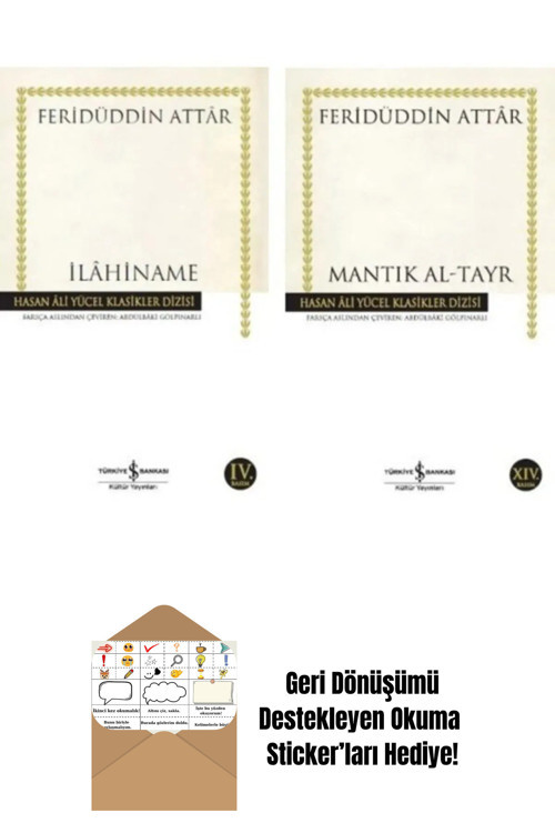İş Bankası Kültür Yayınları Feridüddin Attar 2 Kitap Set + Okuma Sticker'Ları