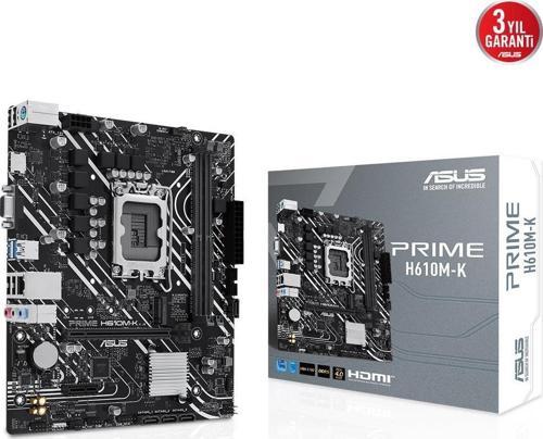 PRIME H610M-K DDR5 M2 PCIe NVME HDMI PCIe 16X v4.0 1700p mATX