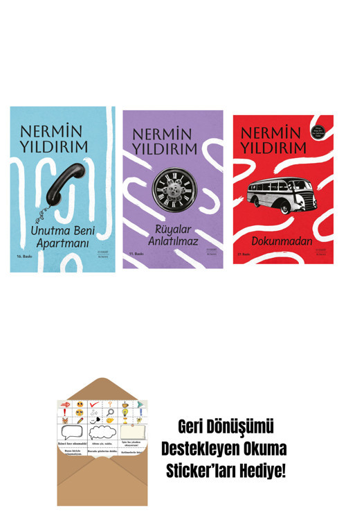 Everest Yayınları Unutma Beni Apartmanı (Ciltli) + Rüyalar Anlatılmaz (Ciltli) + Dokunmadan + Okuma Sticker'Ları