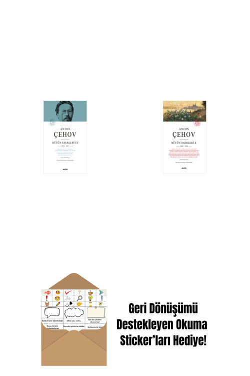 Alfa Yayıncılık Anton Çehov Bütün Eserleri 9 (Ciltli) + Anton Çehov Bütün Eserleri 10 + Okuma Sticker'Ları