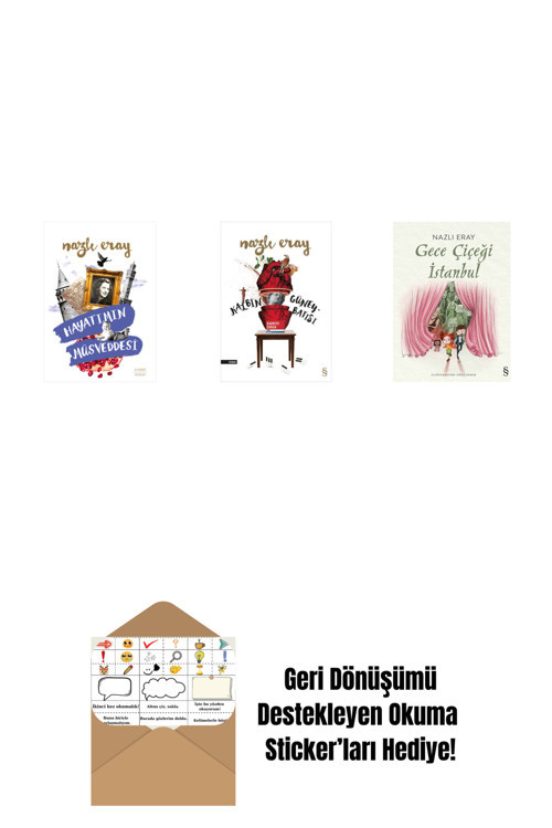 Everest Yayınları Hayatımın Müsveddesi + Kalbin Güneybatısı + Gece Çiçeği İstanbul + Okuma Sticker'Ları